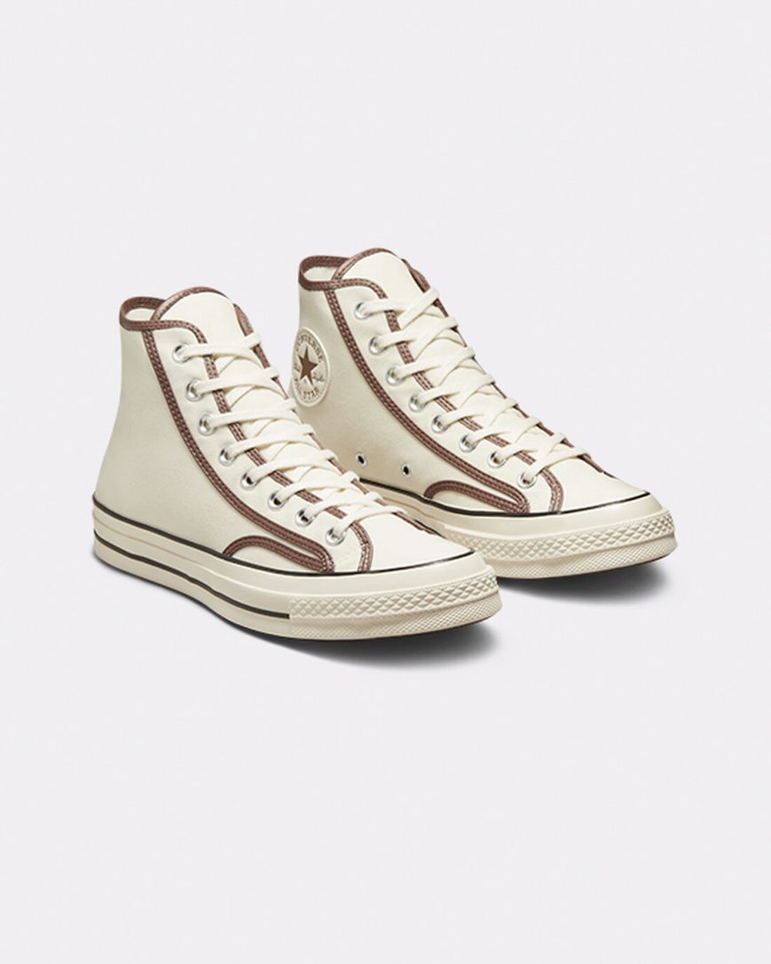 Dámské Boty Vysoké Converse Chuck 70 Heavyweight Platene Béžový Hnědé | CZ 31SDV47